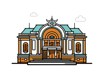 Municipal Theatre graphic design hello saigon municipal theatre saigon traveller viet nam