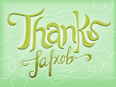 Thanks for the invite (: lettering