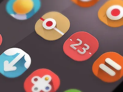 Icon cartoon design gui icon icons music sms theme ui