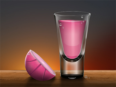 The first shot dribbble illustration meow shot tequila