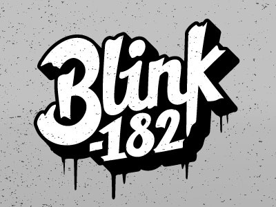 blink-182 custom script custom script graphic design lettering script typography