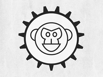 Monkey v1 circle gear logo monkey