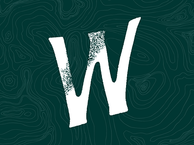 Dubya fuzzco lettering texture topography typography w