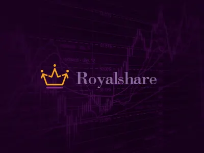 RoyalShare Logo Design crown design financial icon logo luxury metrics royal share social statistics stats
