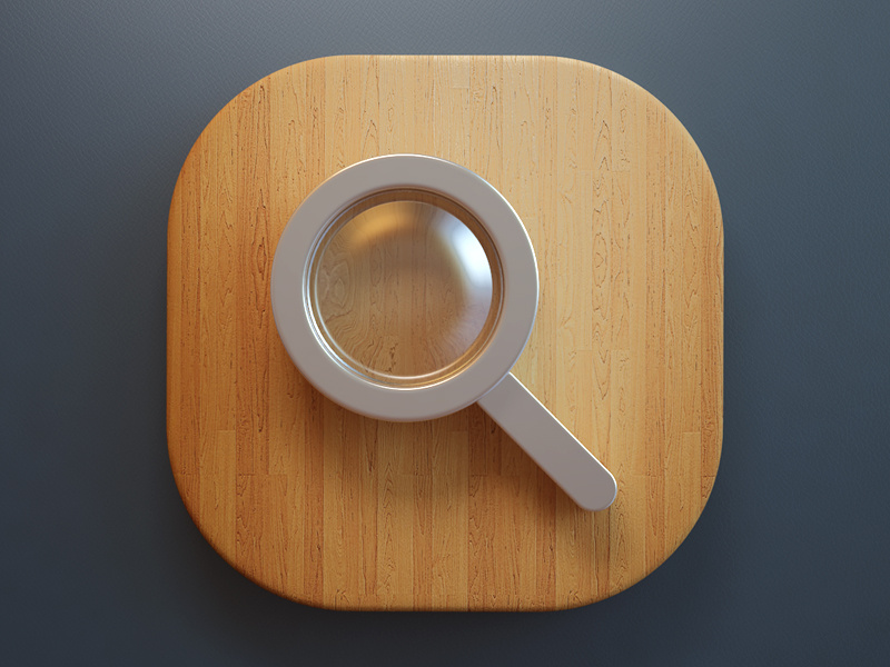 Simple search icon by Webshocker - Matjaz Valentar on Dribbble