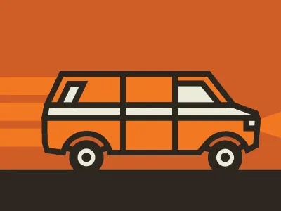 Wagon design icon illustration mark memo book