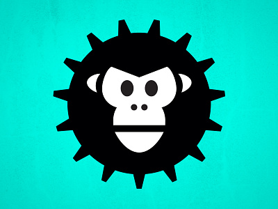 Monkey v2 circle face gear logo monkey