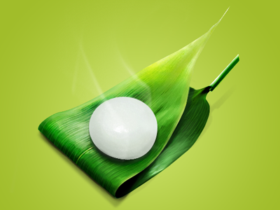 Dessert bamboo dessert eat food green icon leaves realism