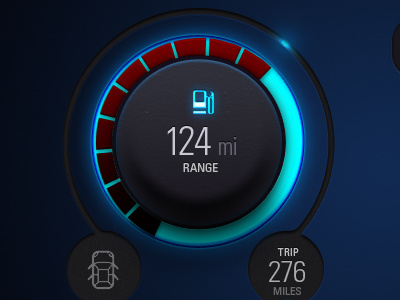 Fuel Gauge : Interface automotive fuel hmi progress ui