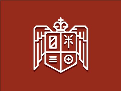 Thy Kingdom Come crest cross crown digital flag illustration illustrator king red vector white wing