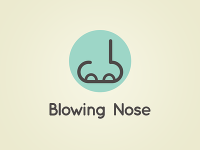 Blowing Nose Logo blowing illustration logo logotype nose vector yellow