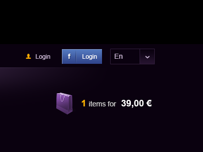 E-commerce item cart e commerce e shop facebook interactive agency login online shop pixel perfect purple visualcreative webdesign agency