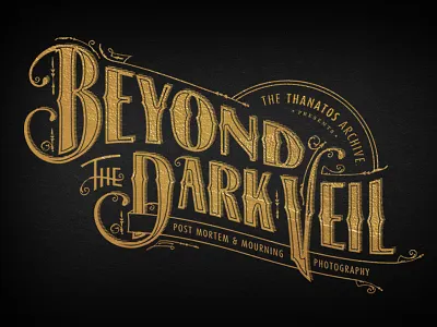 Beyond the Dark Veil lettering typography victorian
