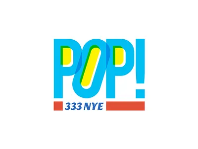 Identity option for MOCA Jacksonville's New Year's Eve Party 60s brand branding identity logo popart