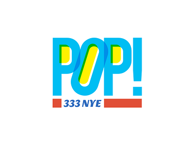 Identity option for MOCA Jacksonville's New Year's Eve Party 60s brand branding identity logo popart