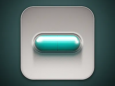 iOS App Icon app icon ios medicine pill teal