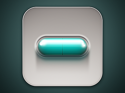 iOS App Icon app icon ios medicine pill teal