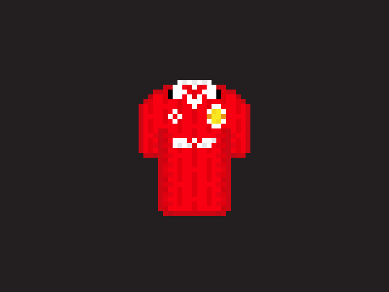 20 years of United home shirts / GIF gif pixel art united