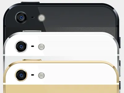 Free iPhone 5S (PSD) GUI V5 5s champagne device free gold iphone iphone5s psd template vector