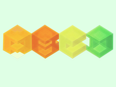 ABCubes abc alphabet cubes geometric letters type