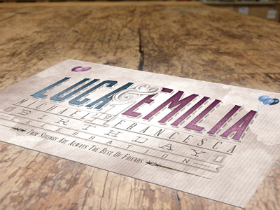 Luca & Emilia's First Birthday Invitation - Final