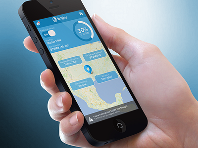 WIP : UX/UI Overhaul on SurfEasy VPN blue blue button ios7 ui ux vpn