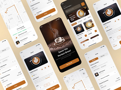 Cuvana – Coffee, Just the Way You Like It app application coffee design development figma interface ordering technology ui ux wireframe