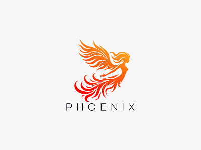 Phoenix Logo branding fire bird fire phoenix graphic design illustration lady logo lady phoenix logo logo design phoenix phoenix logo phoenix logo design top phoenix logo