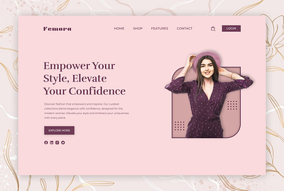 Women Brand Home Page Design in Figma | UI Design design feminine figma figma design home page homepage design landing page landing page design style ui ui design user interface website design women brand