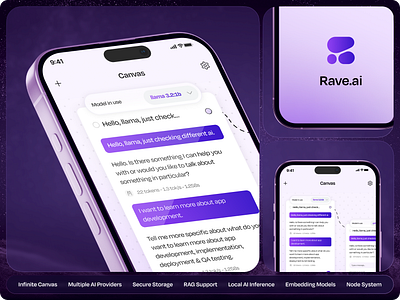 Rave.ai - Connect nodes and AI services ai ai app ai models ai nodes all in one canvas connect ai controls dark mode ai deepseek gpt graphic design join ai llama merge ai minimal nodes ui vision