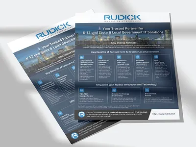 Flyer design project for Rudick Innovation & Technology! adobe illustrator flyer design graphic design