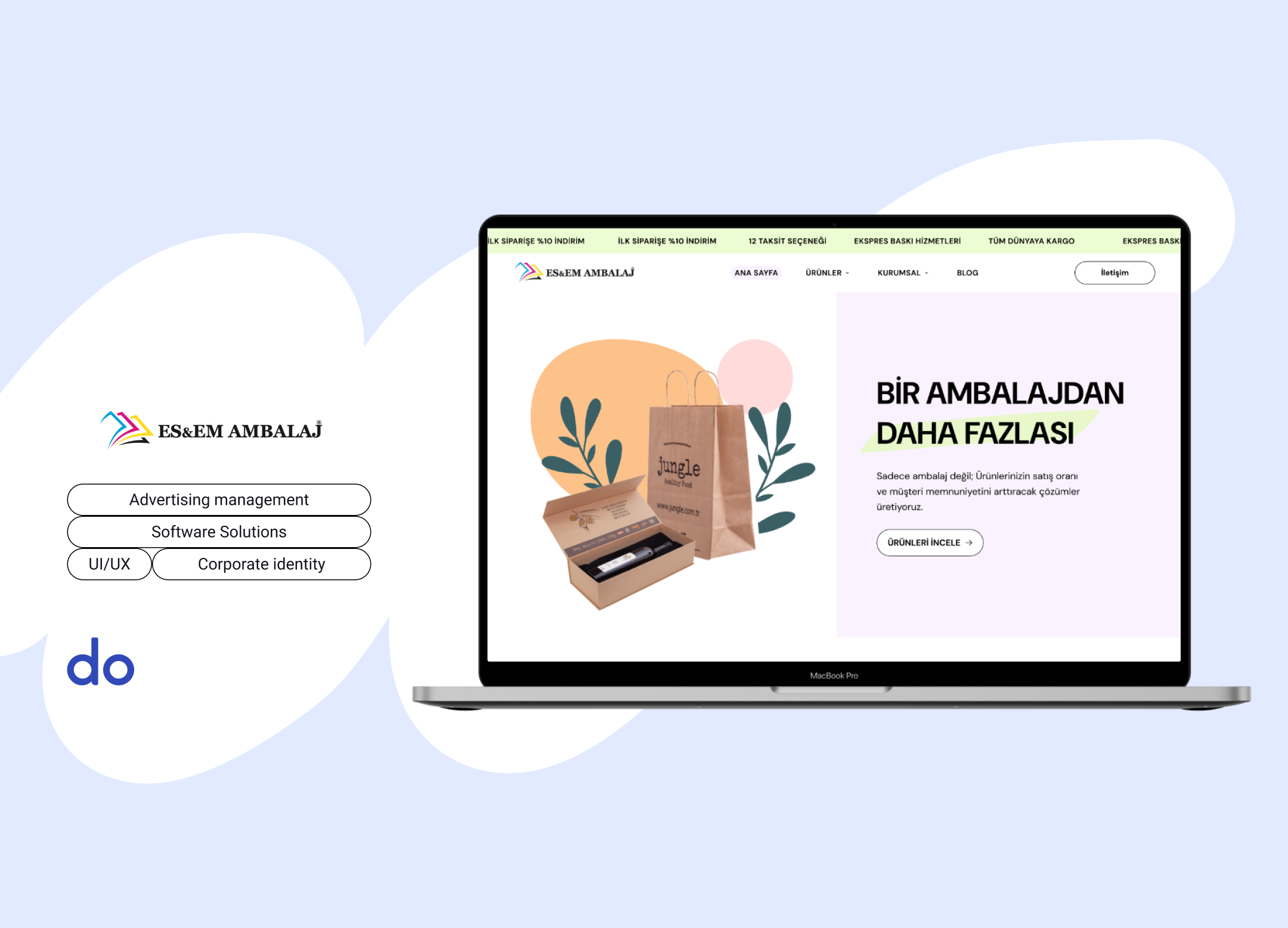 Es Em Ambalaj ecommerce graphic landing page ui web web design