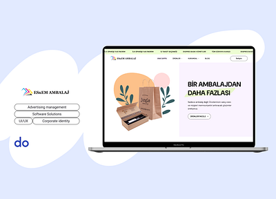 Es Em Ambalaj ecommerce graphic landing page ui web web design