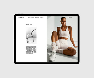 Classes design for yoga studio design e commerce figma landing page store ui ux webesign yoga design