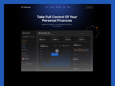 Finnovate - Financial Service Tool banking finance ui ux website design