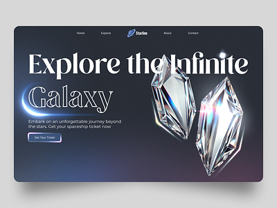 Starline ✨ 3d art branding concept design design system diamond graphic design illustration logo motion graphics rocet space travel ui ux vector