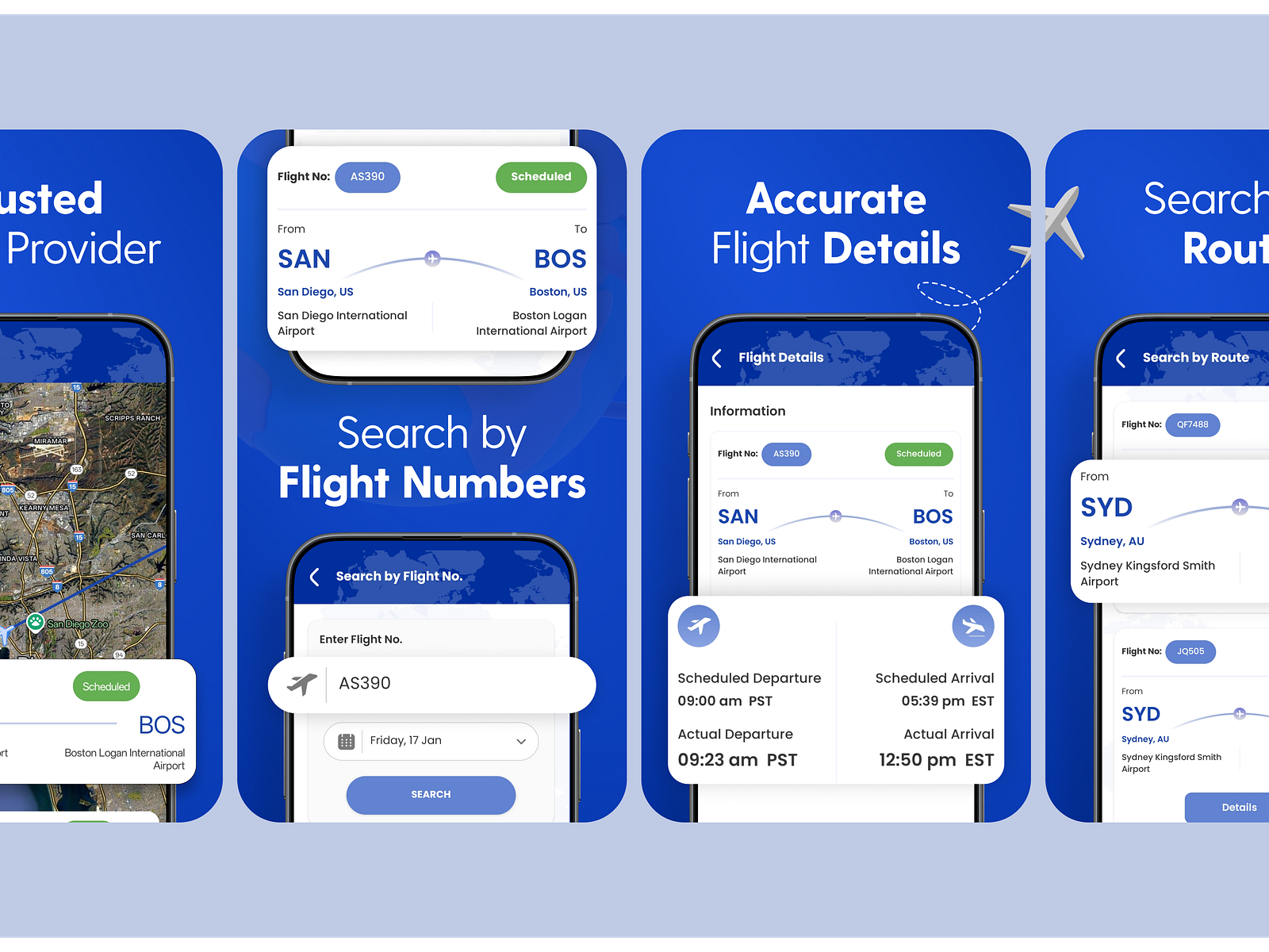 Flight Tracker App Store Screenshots Design by Saqib Bhatte on Dribbble