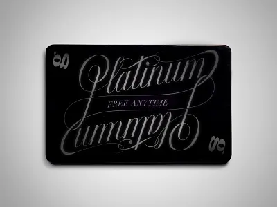 Platinum Card, G Lounge alcohol beer business card calligraphy drink lettering logo script type typography