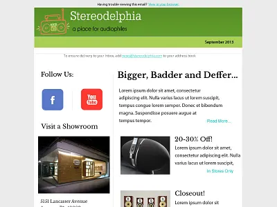 Email Newsletter design email free throw web