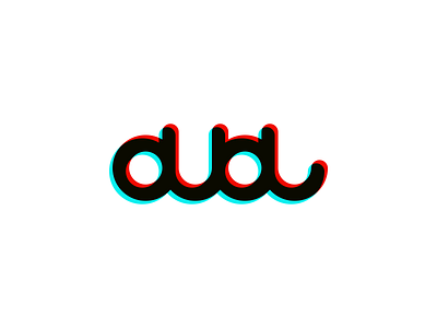 Dubl Dribbble 3d anaglyph debut double logo