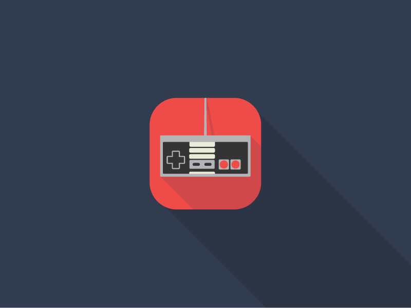 Nintendo 8 Bit app concept design flat icon illustration nintendo 8 bit vector