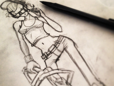 Lumberjane (WIP) draw drawing female girl illustration lumberjack pencil sketch