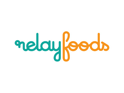 Relayfoods 4 grocery identity logo wordmark