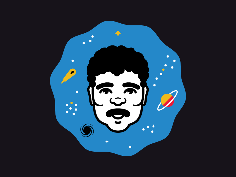 Neil deGrasse Tyson astronomy comet icon illustration neil degrasse tyson planet science star