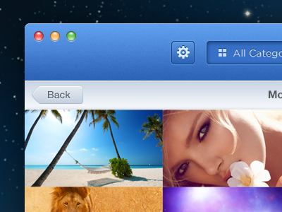 Wallpaper Wizard 2 concept blue gloss gui ui user interface gloss wallpaper