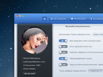 Wallpaper Wizard 2 concept blue gloss wallpaper