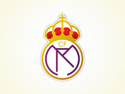 Real Madrid 2013 club golden logo madrid shield soccer white