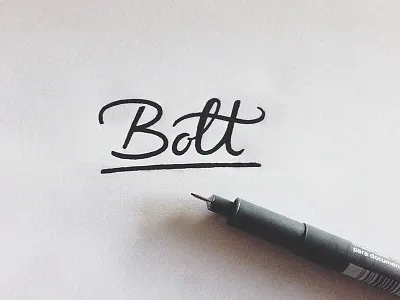 Bolt bolt hand lettering lettering typography