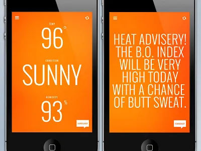 Funny Weather 02 app design minimal ui weather