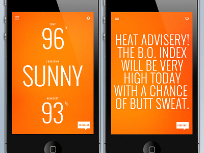 Funny Weather 02 app design minimal ui weather